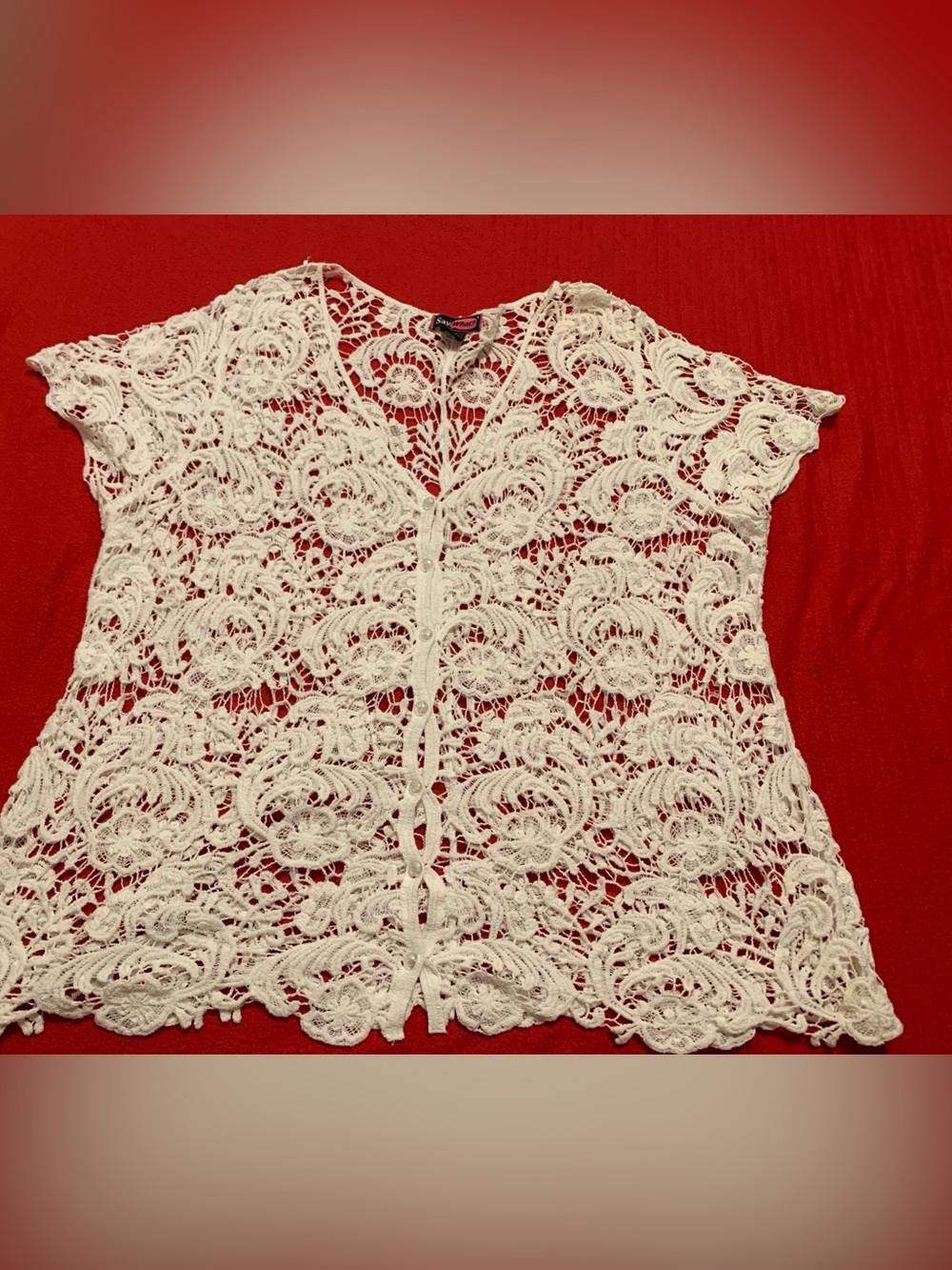Say What? White Crochet Lace Top Cardigan